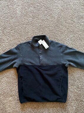 Uniqlo Fleece Quarter Snap Long-Sleeved Pullover Mens XS